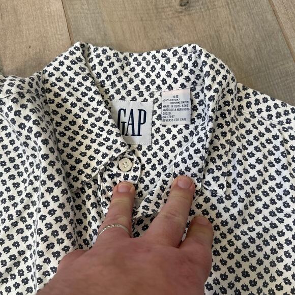 Vintage GAP Floral Mens Button Down Shirt Size XS - Picture 5 of 5